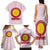 Japan Christmas Family Matching Tank Maxi Dress and Hawaiian Shirt with Sleeping Polar Bear Pine Trees and Chrysanthemum Crest Pattern - Wonder Print Shop