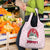 Japan Christmas Grocery Bag with Sleeping Polar Bear Pine Trees and Chrysanthemum Crest Pattern - Wonder Print Shop