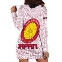 Japan Christmas Hoodie Dress with Sleeping Polar Bear Pine Trees and Chrysanthemum Crest Pattern - Wonder Print Shop
