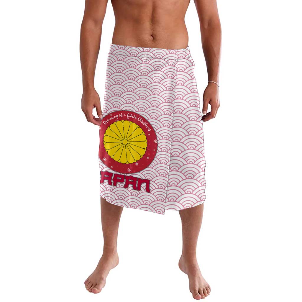 Japan Christmas Lavalava with Sleeping Polar Bear Pine Trees and Chrysanthemum Crest Pattern - Wonder Print Shop