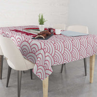 Japan Christmas Tablecloth with Sleeping Polar Bear Pine Trees and Chrysanthemum Crest Pattern - Wonder Print Shop