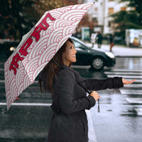 Japan Christmas Umbrella with Sleeping Polar Bear Pine Trees and Chrysanthemum Crest Pattern - Wonder Print Shop