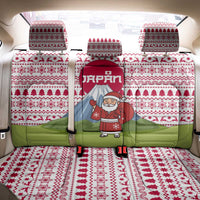 Japan Christmas Back Car Seat Cover with Santa Mount Fuji Rising Sun and Festive Pattern Design - Wonder Print Shop