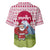 Japan Christmas Baseball Jersey with Santa Mount Fuji Rising Sun and Festive Pattern Design - Wonder Print Shop