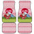 Japan Christmas Car Mats with Santa Mount Fuji Rising Sun and Festive Pattern Design - Wonder Print Shop