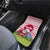 Japan Christmas Car Mats with Santa Mount Fuji Rising Sun and Festive Pattern Design - Wonder Print Shop