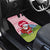 Japan Christmas Car Mats with Santa Mount Fuji Rising Sun and Festive Pattern Design - Wonder Print Shop