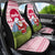 Japan Christmas Car Seat Cover with Santa Mount Fuji Rising Sun and Festive Pattern Design - Wonder Print Shop