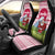 Japan Christmas Car Seat Cover with Santa Mount Fuji Rising Sun and Festive Pattern Design - Wonder Print Shop