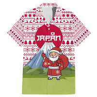 Japan Christmas Family Matching Mermaid Dress and Hawaiian Shirt with Santa Mount Fuji Rising Sun and Festive Pattern Design - Wonder Print Shop