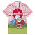 Japan Christmas Family Matching Mermaid Dress and Hawaiian Shirt with Santa Mount Fuji Rising Sun and Festive Pattern Design - Wonder Print Shop