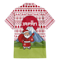 Japan Christmas Family Matching Mermaid Dress and Hawaiian Shirt with Santa Mount Fuji Rising Sun and Festive Pattern Design - Wonder Print Shop