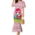 Japan Christmas Family Matching Mermaid Dress and Hawaiian Shirt with Santa Mount Fuji Rising Sun and Festive Pattern Design - Wonder Print Shop