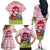 Japan Christmas Family Matching Off The Shoulder Long Sleeve Dress and Hawaiian Shirt with Santa Mount Fuji Rising Sun and Festive Pattern Design - Wonder Print Shop