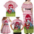 Japan Christmas Family Matching Off Shoulder Maxi Dress and Hawaiian Shirt with Santa Mount Fuji Rising Sun and Festive Pattern Design - Wonder Print Shop
