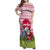 Japan Christmas Family Matching Off Shoulder Maxi Dress and Hawaiian Shirt with Santa Mount Fuji Rising Sun and Festive Pattern Design - Wonder Print Shop