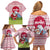Japan Christmas Family Matching Off Shoulder Short Dress and Hawaiian Shirt with Santa Mount Fuji Rising Sun and Festive Pattern Design - Wonder Print Shop
