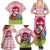 Japan Christmas Family Matching Summer Maxi Dress and Hawaiian Shirt with Santa Mount Fuji Rising Sun and Festive Pattern Design - Wonder Print Shop