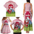 Japan Christmas Family Matching Tank Maxi Dress and Hawaiian Shirt with Santa Mount Fuji Rising Sun and Festive Pattern Design - Wonder Print Shop
