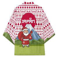 Japan Christmas Kimono with Santa Mount Fuji Rising Sun and Festive Pattern Design - Wonder Print Shop