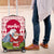 Japan Christmas Luggage Cover with Santa Mount Fuji Rising Sun and Festive Pattern Design - Wonder Print Shop