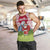 Japan Christmas Men Tank Top with Santa Mount Fuji Rising Sun and Festive Pattern Design - Wonder Print Shop