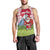 Japan Christmas Men Tank Top with Santa Mount Fuji Rising Sun and Festive Pattern Design - Wonder Print Shop