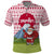 Japan Christmas Polo Shirt with Santa Mount Fuji Rising Sun and Festive Pattern Design - Wonder Print Shop
