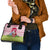 Japan Christmas Shoulder Handbag with Santa Mount Fuji Rising Sun and Festive Pattern Design - Wonder Print Shop