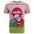 Japan Christmas T Shirt with Santa Mount Fuji Rising Sun and Festive Pattern Design - Wonder Print Shop