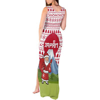 Japan Christmas Tank Maxi Dress with Santa Mount Fuji Rising Sun and Festive Pattern Design - Wonder Print Shop
