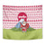 Japan Christmas Tapestry with Santa Mount Fuji Rising Sun and Festive Pattern Design - Wonder Print Shop