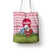 Japan Christmas Tote Bag with Santa Mount Fuji Rising Sun and Festive Pattern Design - Wonder Print Shop