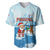 Christmas Fishing Baseball Jersey with Santa Claus Reindeer Iceberg and Merry Fishmas Design - Wonder Print Shop