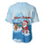 Christmas Fishing Baseball Jersey with Santa Claus Reindeer Iceberg and Merry Fishmas Design - Wonder Print Shop