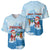 Christmas Fishing Baseball Jersey with Santa Claus Reindeer Iceberg and Merry Fishmas Design - Wonder Print Shop