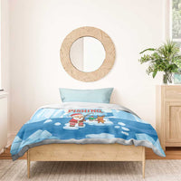 Christmas Fishing Bedding Set with Santa Claus Reindeer Iceberg and Merry Fishmas Design - Wonder Print Shop