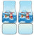 Christmas Fishing Car Mats with Santa Claus Reindeer Iceberg and Merry Fishmas Design - Wonder Print Shop