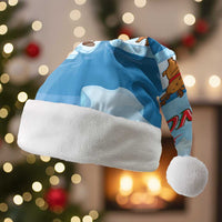 Christmas Fishing Christmas Santa Hat with Santa Claus Reindeer Iceberg and Merry Fishmas Design - Wonder Print Shop