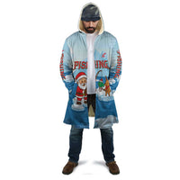 Christmas Fishing Cloak with Santa Claus Reindeer Iceberg and Merry Fishmas Design - Wonder Print Shop
