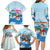 Christmas Fishing Family Matching Long Sleeve Bodycon Dress and Hawaiian Shirt with Santa Claus Reindeer Iceberg and Merry Fishmas Design - Wonder Print Shop