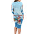 Christmas Fishing Family Matching Long Sleeve Bodycon Dress and Hawaiian Shirt with Santa Claus Reindeer Iceberg and Merry Fishmas Design - Wonder Print Shop