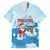 Christmas Fishing Family Matching Short Sleeve Bodycon Dress and Hawaiian Shirt with Santa Claus Reindeer Iceberg and Merry Fishmas Design - Wonder Print Shop