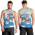 Christmas Fishing Men Tank Top with Santa Claus Reindeer Iceberg and Merry Fishmas Design - Wonder Print Shop