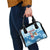 Christmas Fishing Shoulder Handbag with Santa Claus Reindeer Iceberg and Merry Fishmas Design - Wonder Print Shop