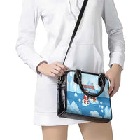 Christmas Fishing Shoulder Handbag with Santa Claus Reindeer Iceberg and Merry Fishmas Design - Wonder Print Shop