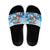 Christmas Fishing Slide Sandals with Santa Claus Reindeer Iceberg and Merry Fishmas Design - Wonder Print Shop