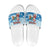 Christmas Fishing Slide Sandals with Santa Claus Reindeer Iceberg and Merry Fishmas Design - Wonder Print Shop