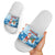 Christmas Fishing Slide Sandals with Santa Claus Reindeer Iceberg and Merry Fishmas Design - Wonder Print Shop