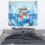 Christmas Fishing Tapestry with Santa Claus Reindeer Iceberg and Merry Fishmas Design - Wonder Print Shop